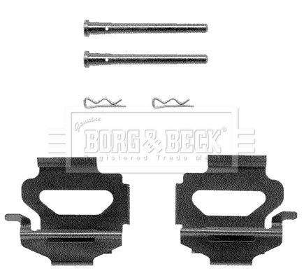 BORG & BECK Комплектующие, колодки дискового тормоза BBK1032